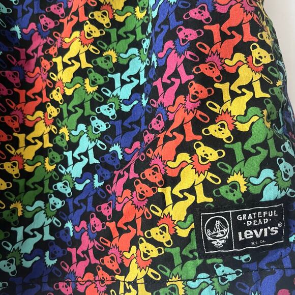 Grateful Dead x Levi’s Rainbow Dancing Bears Shorts Men’s M Belted Psychedelic - Picture 4 of 9